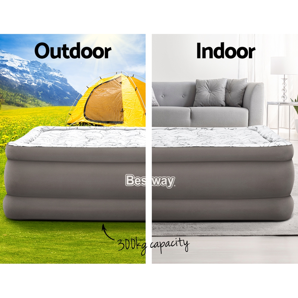 Bestway Air Mattress Bed Queen Size Inflatable Camping Beds 56CM ineda